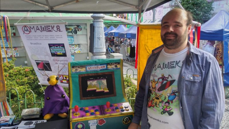 Paulo Andr&eacute;s e o game Brux&oacute;lico – Foto: N&iacute;colas Hor&aacute;cio/ND