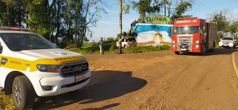 O acidente foi na manh&atilde; de s&aacute;bado (22). – Foto: PMRv/Reprodu&ccedil;&atilde;o/ND
