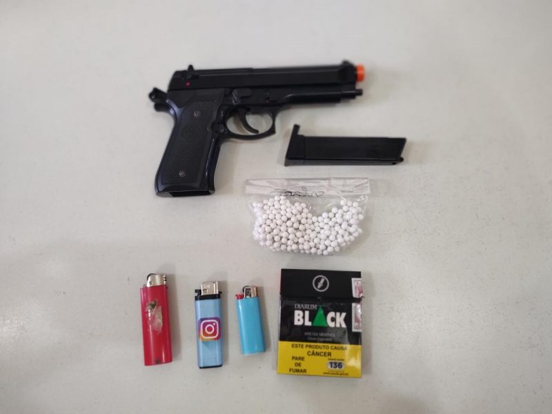 A 16-year-old teenager was detained with a dummy firearm.