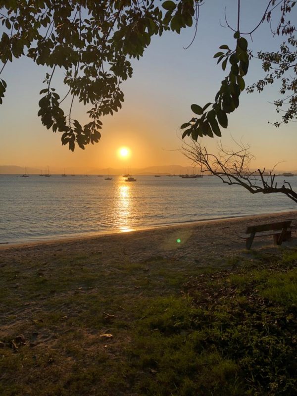 P&ocirc;r do sol, em Santo Ant&ocirc;nio de Lisboa – Foto: Renata Bomfim