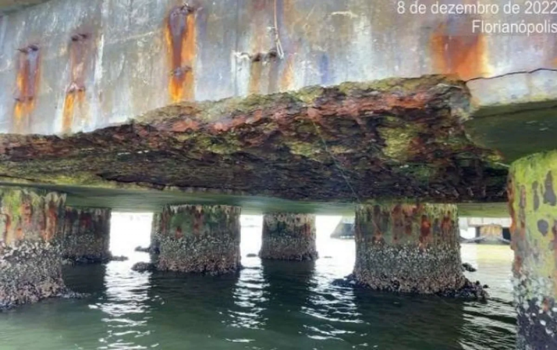 Pontes em Florianópolis estão com estado precário 