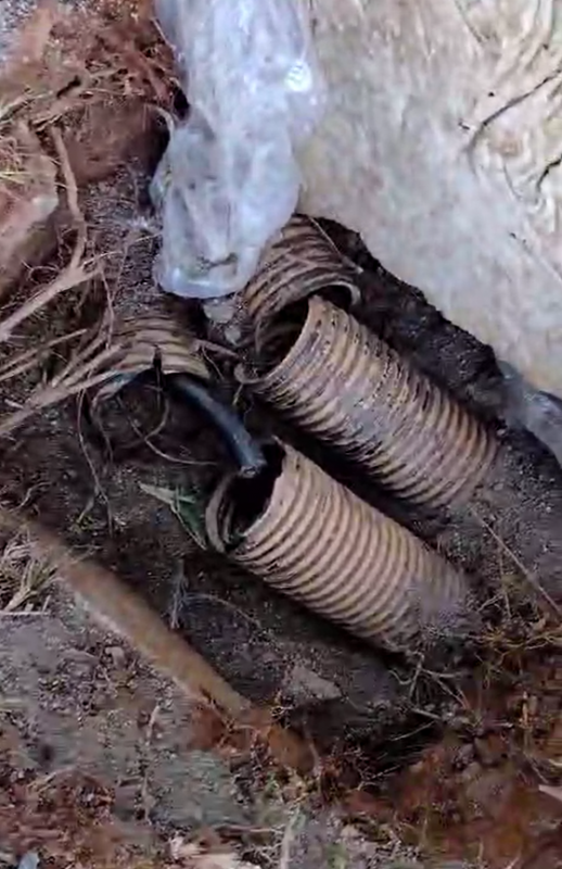 Furto de cobre identificado na ter&ccedil;a-feira (4), pr&oacute;ximo ao flagrante de quarta-feira – Foto: Casan/Divulga&ccedil;&atilde;o/ND