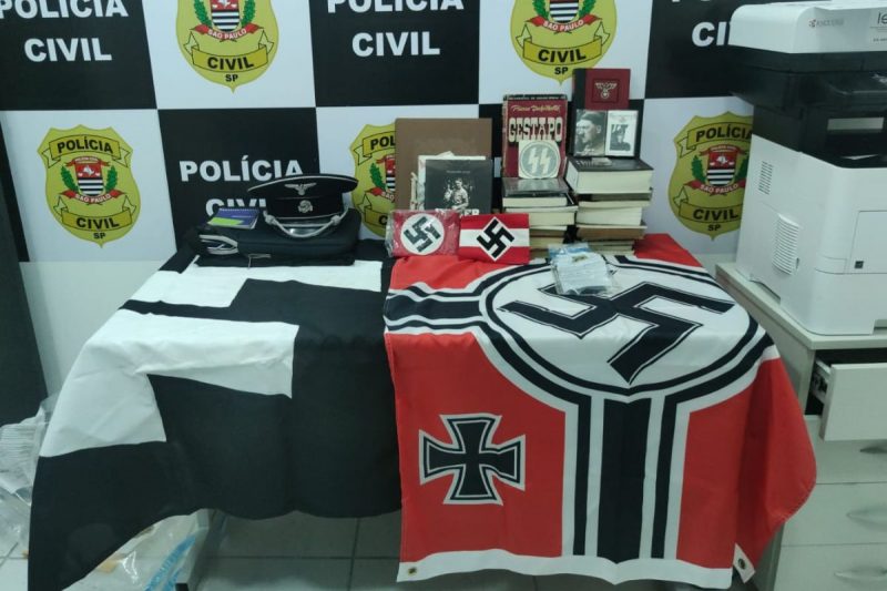 Material apreendido pela Pol&iacute;cia Civil em S&atilde;o Paulo. Opera&ccedil;&atilde;o foi realizada em SP, SC, PR e RS – Foto: Pol&iacute;cia Civil/Divulga&ccedil;&atilde;o