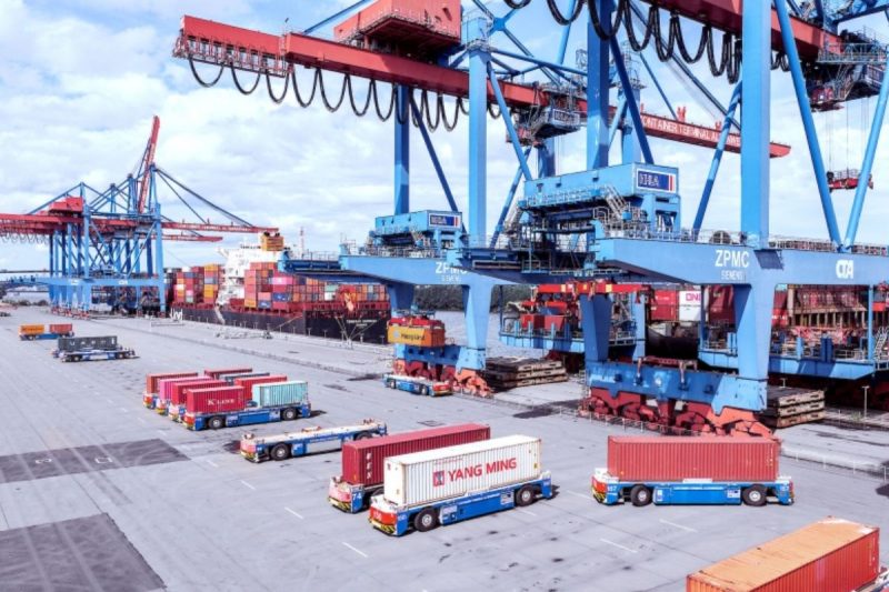 Porto de Hamburgo recebeu a carga de arroz nesta ter&ccedil;a-feira (18) – Foto: Porto de Hamburgo/Divulga&ccedil;&atilde;o/ND