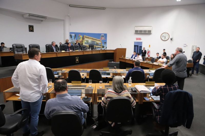 Vota&ccedil;&atilde;o de sess&atilde;o ordin&aacute;ria da C&acirc;mara de Joinville nesta ter&ccedil;a-feira (4) – Foto: CVJ/divulga&ccedil;&atilde;o/ND