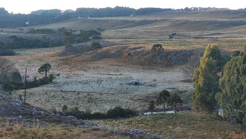 Registro de amanhecer congelante com geada em São Joaquim, na Serra &#8211; Foto: Wagner Urbano/ND
