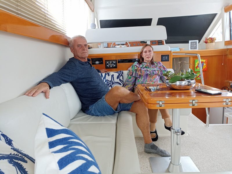 Walter e Maria Helena vivem embarcados em Florian&oacute;polis desde 2012 – Foto: Carolina Monteiro/ND
