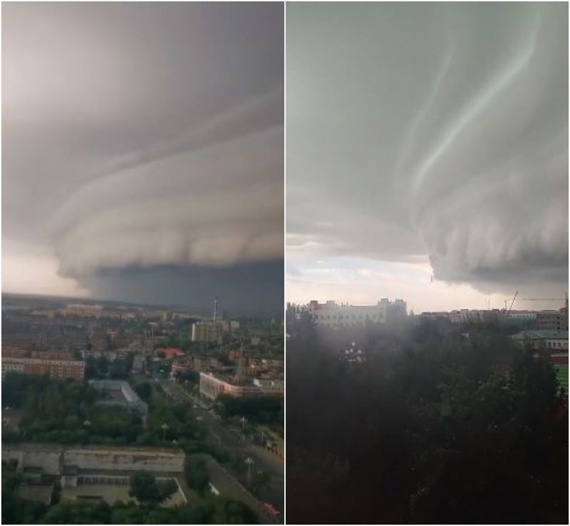 Moradores na China flagraram fen&ocirc;meno – Foto: REPRODU&Ccedil;&Atilde;O/REDES SOCIAIS/TWITTER/ND