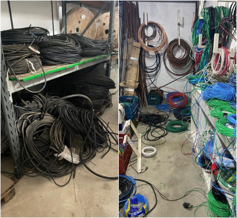 Opera&ccedil;&atilde;o Desencapado apreendeu 8,4 toneladas de fios de cobre – Foto: DIVULGA&Ccedil;&Atilde;O/PMF/ND