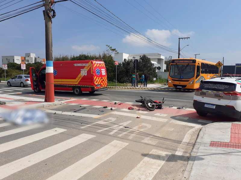 Homem, de 29 anos, morreu no local – Foto: CBMSC/Reprodu&ccedil;&atilde;o/ND