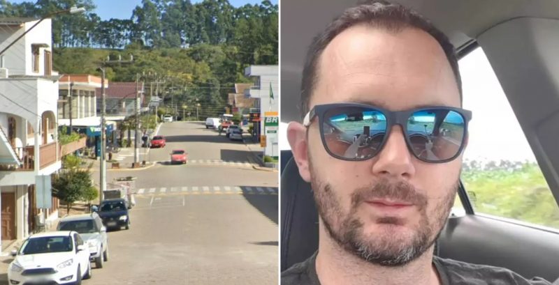 Suspeito pela morte de Cassio Sebold teve arma apreendida e foi preso preventivamente neste sábado (12) - Foto: Google Street View e Redes Sociais/Divulgação/ND