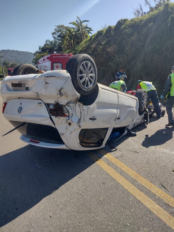 Acidente aconteceu no bairro Santa Clara em Orleans – Foto: Divulga&ccedil;&atilde;o PMSC