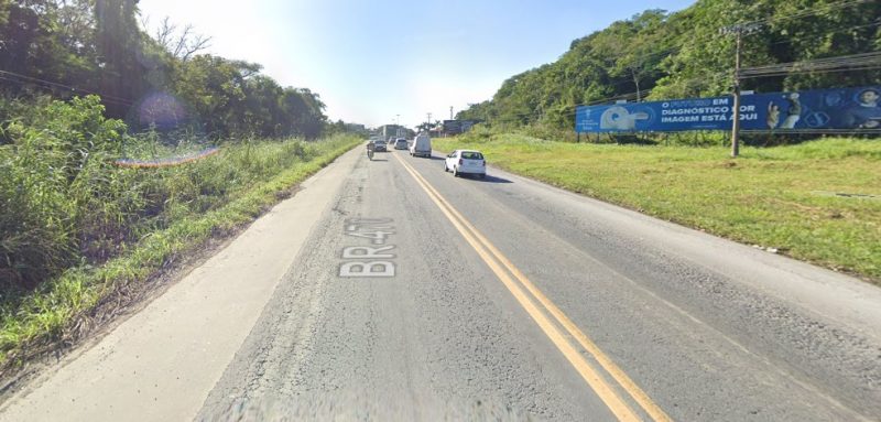Trecho da BR-470 ficar&aacute; completamente interditado nesta sexta-feira em Blumenau – Foto: Google Street View/ Reprodu&ccedil;&atilde;o/ND