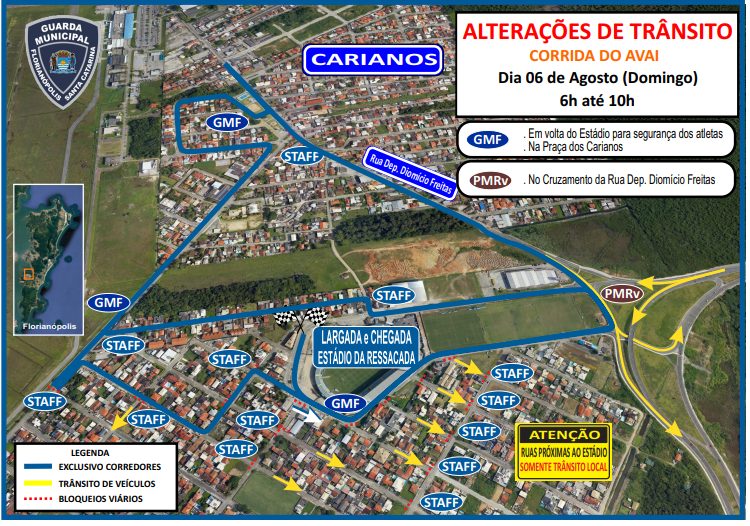 Altera&ccedil;&otilde;es no tr&acirc;nsito no entorno da Ressacada, neste domingo (06) – Foto: GMF/Divulga&ccedil;&atilde;o/ND