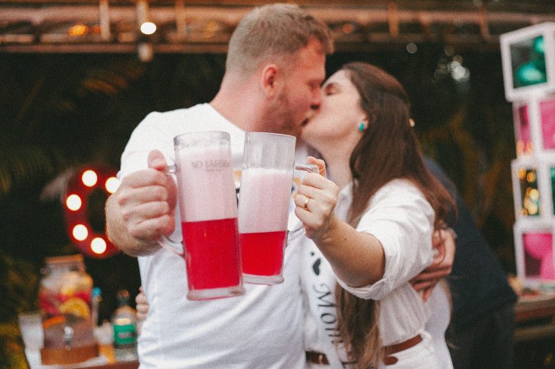 O chá revelação com o chopp aconteceu no domingo (20) e a ideia surgiu através da vontade de representar a cervejaria da família 