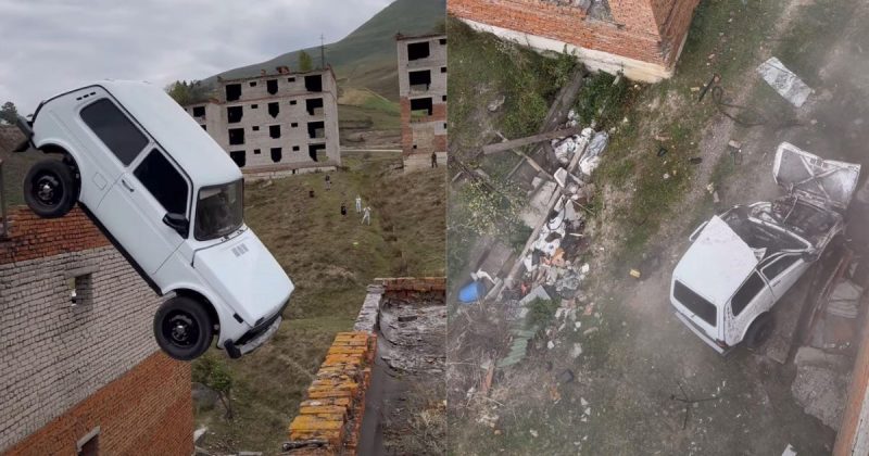 Salto arriscado surpreendeu internautas 