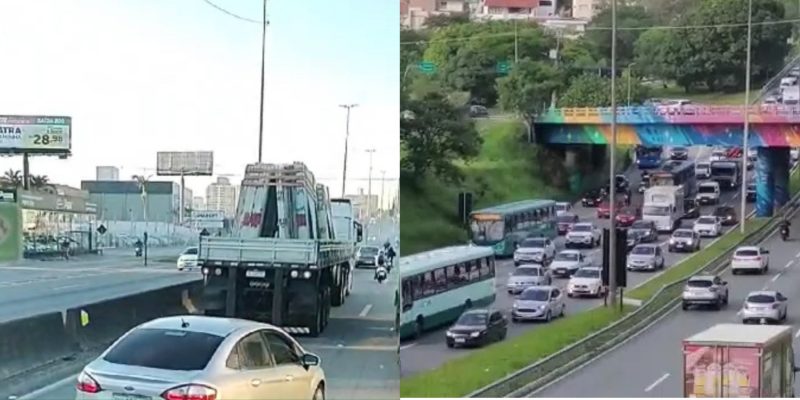 Conforme a GMF, um caminhão com problemas mecânicos no sentido Sul da BR-101 está causando muita lentidão para acessar a Via Expressa e se deslocar até o Centro de Florianópolis