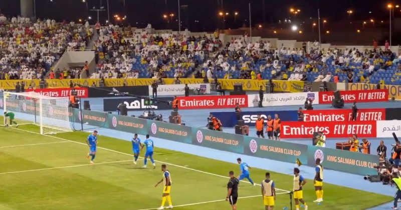 Michael faz comemora&ccedil;&atilde;o de CR7 em gol contra o Al-Nassr – Foto: Reprodu&ccedil;&atilde;o/Internet/ND