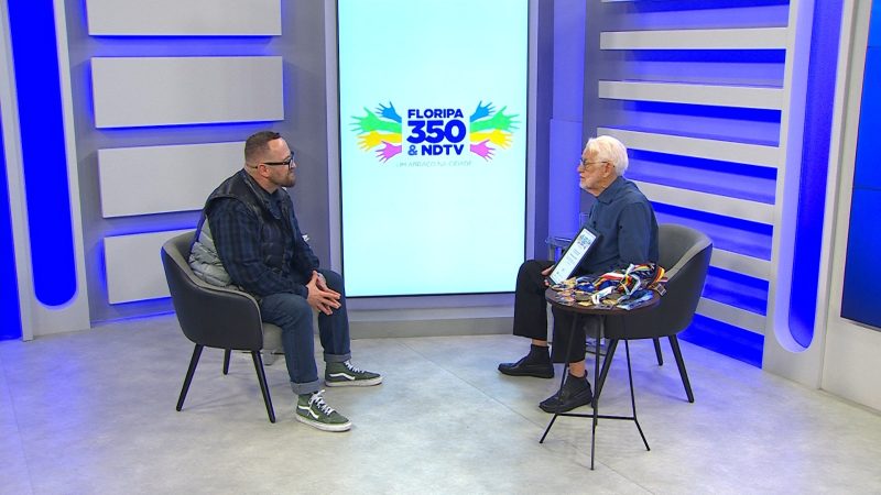 Marcelo Cabral conversa com remador mais velho do mundo em atividade – Foto: Conex&atilde;o ND – NDTV