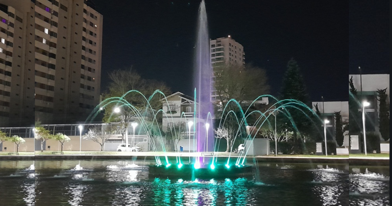 The fountain at Jonas Ramos Park represents a stage in the site's transformation, demonstrating the focus on landscape renewal that respects the park's identity.