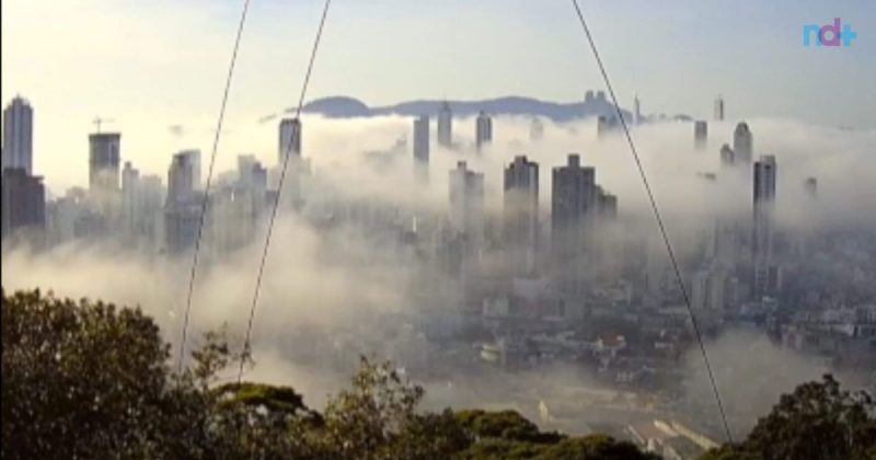 Neblina e cerração marcam presença no Litoral Norte de SC