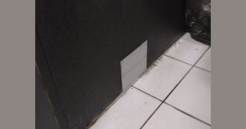 Buraco foi vedado pela empresa – Foto: X (antigo Twitter)/Reprodu&ccedil;&atilde;o/ND