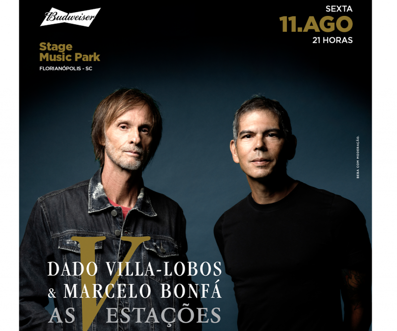 Dado Villa-Lobos e Marcelo Bonf&aacute; se apresentam na sexta-feira (11), no Stage Music Park – Foto: Divulga&ccedil;&atilde;o