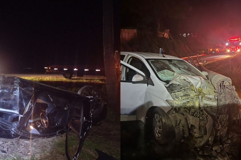 Os dois acidentes foram registrados em menos de tr&ecirc;s horas – Foto: Corpo de Bombeiros/Reprodu&ccedil;&atilde;o/ND