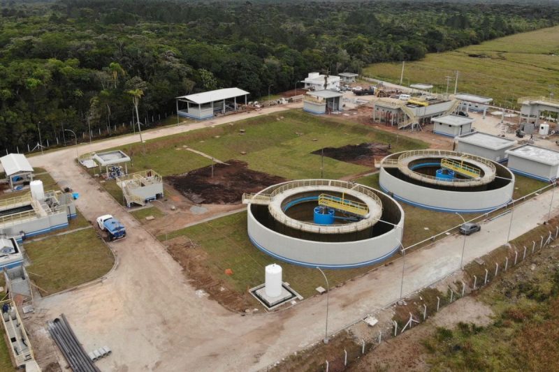 Estação de tratamento de esgoto será inaugurada nesta quarta-feira (9) – Foto: Casan/Divulgação/ND