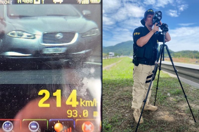 Flagrante foi registrado pela PRF na BR-101 em Araquari – Foto: PRF/Reprodu&ccedil;&atilde;o/ND