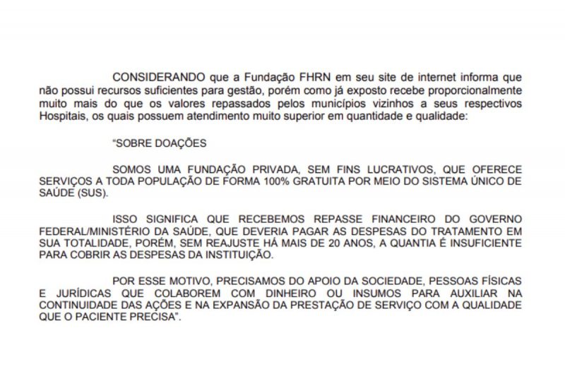Extract from the decree issued by the city of Rio Negrinho announcing the intervention - Photo: Rio Negrinho City Hall/Reproduction/ND