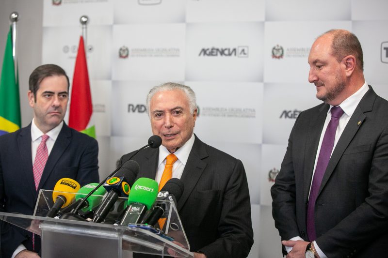 Michel Temer visitou Alesc para receber t&iacute;tulo de cidad&atilde;o de SC – Foto: Rodolfo Esp&iacute;nola / Ag&ecirc;nciaAL/ND