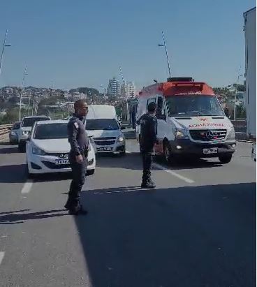 linha com cerol atinge motociclista na ponte Pedro Ivo