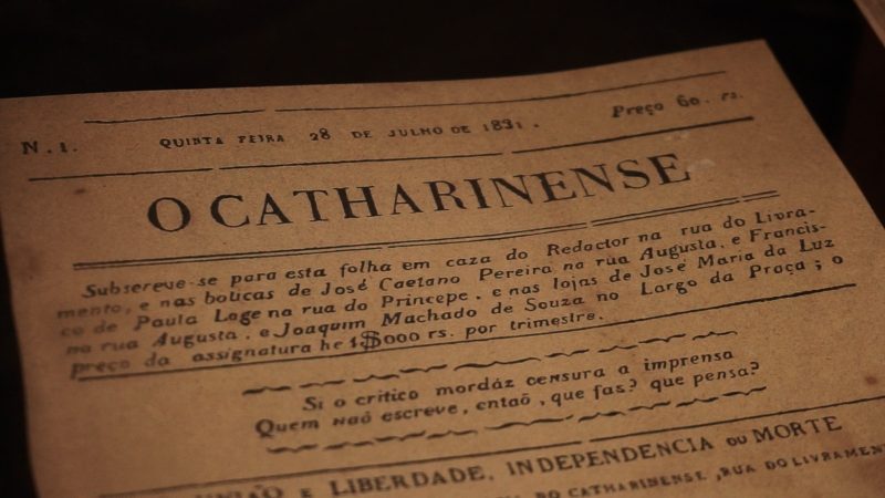 Floripa 350 mostra como a tecnologia mudou a imprensa e a comunica&ccedil;&atilde;o em Florian&oacute;polis – Foto: Reprodu&ccedil;&atilde;o/NDTV RecordTV