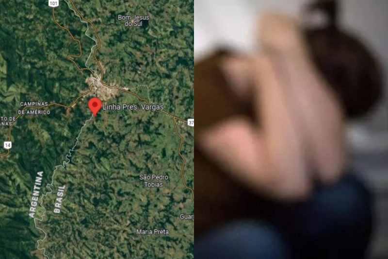 A mulher se jogou do carro ao ver a polícia. 