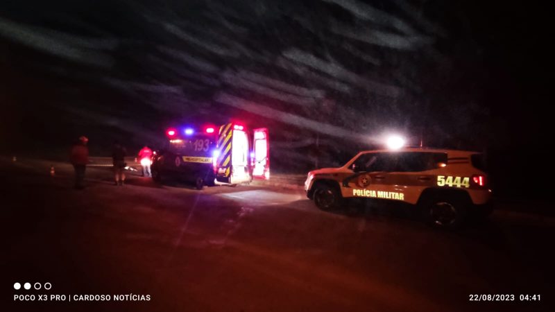 Batida aconteceu por volta das 3h30 desta ter&ccedil;a-feira (22) – Foto: Cardoso Not&iacute;cias/Reprodu&ccedil;&atilde;o