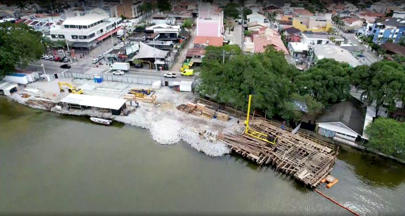 Obras na Lagoa da Concei&ccedil;&atilde;o foram retomadas nesta sexta-feira (11) – Foto: ROBERTO DUMMER/REPRODU&Ccedil;&Atilde;O/NDTV