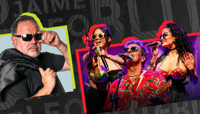 L&eacute;o Jaime e Banda Blitz se apresentam no palco da Arena Opus em S&atilde;o Jos&eacute; – Foto: divulga&ccedil;&atilde;o Arena Opus