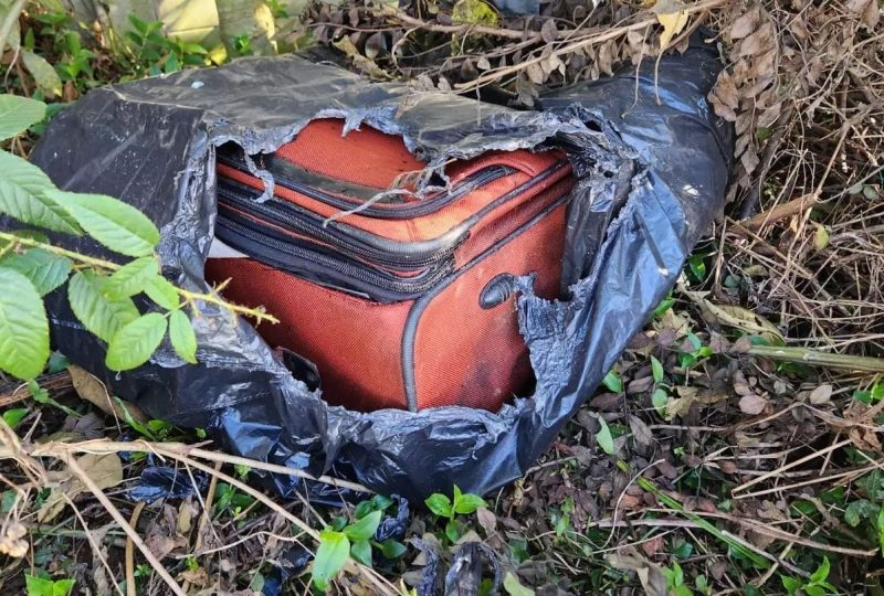 Corpo de mulher foi achado em mala na Grande Curitiba – Foto: REPRODUÇÃO/RICTV