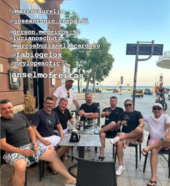 Ney Lopes e amigos na It&aacute;lia – Foto: Reprodu&ccedil;&atilde;o Instagram @neylopesofic/NDTV