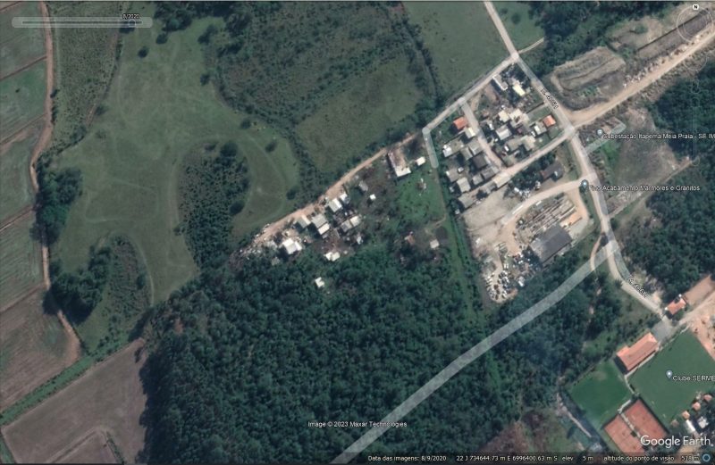 Imagens de sat&eacute;lite mostram dimens&atilde;o da degrada&ccedil;&atilde;o ambiental na regi&atilde;o – Foto: PMSC/Divulga&ccedil;&atilde;o/ND