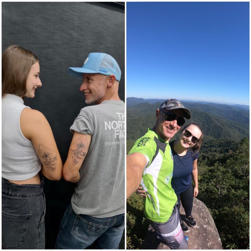 Pai e filha compartilham aventuras em meio à natureza