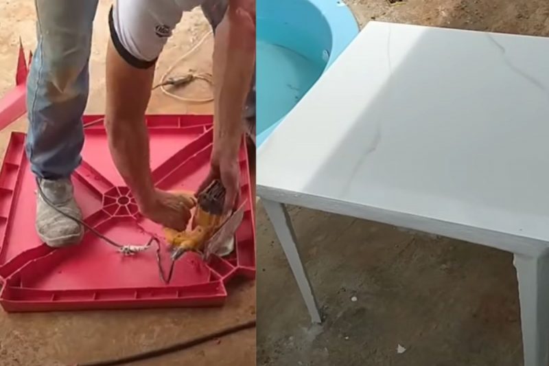 Homem fez mesa do zero e viralizou com passo a passo – Foto: Reprodu&ccedil;&atilde;o/Redes Sociais/ND