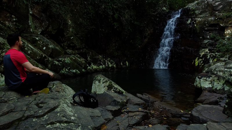 Cachoeira do Poção fica no Córrego Grande e é uma das mais visitadas da Capital - Foto: Reprodução NDTV RecordTV/ND