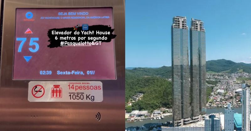 Elevador impressiona pela velocidade