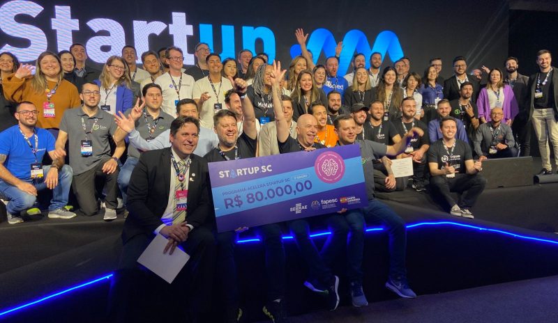 Vencedores do pr&ecirc;mio Acelera Startup SC em 2023 – Foto: Daiane Nora/ND