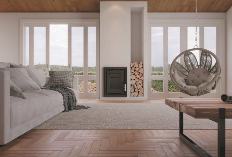 Modelo de lareira Narvik &eacute; tend&ecirc;ncia na arquitetura de interiores para 2024 – Foto: Quatrun/Divulga&ccedil;&atilde;o