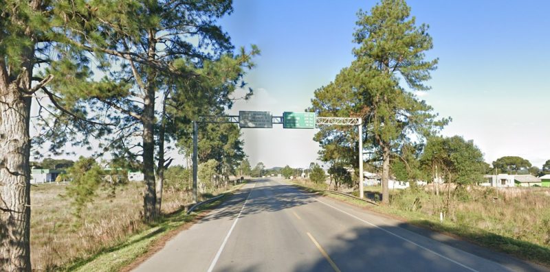 Trecho da BR-470 em São Cristóvão do Sul, na região de Curitibanos, próximo ao cruzamento com a BR-116 - Foto: Google Street View/Divulgação/ND