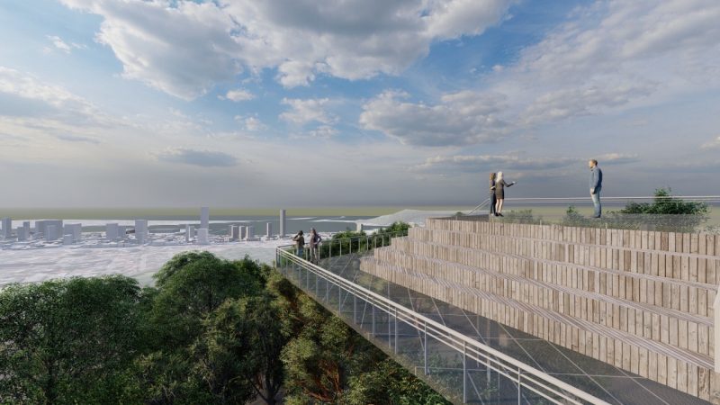 Secretaria de Obras come&ccedil;ou a desmontagem da estrutura – Foto: Prefeitura de Itaja&iacute;/Reprodu&ccedil;&atilde;o