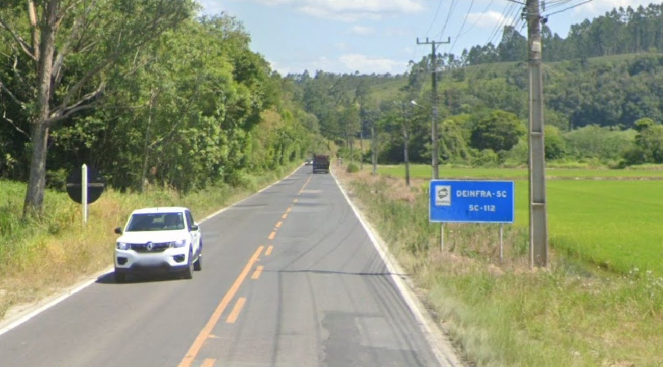 The creation of a shoulder on SC-112 and SC-281, from Trombudo Central to Atalanta, is one of the works envisaged in the Estrada Boa program - Google Street View/Disclosure/ND